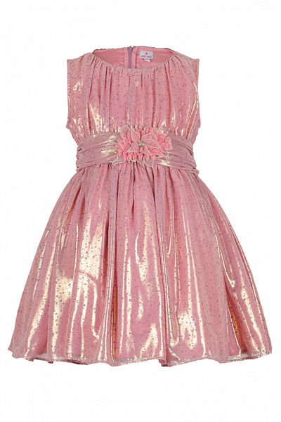 Purple foil printed dress