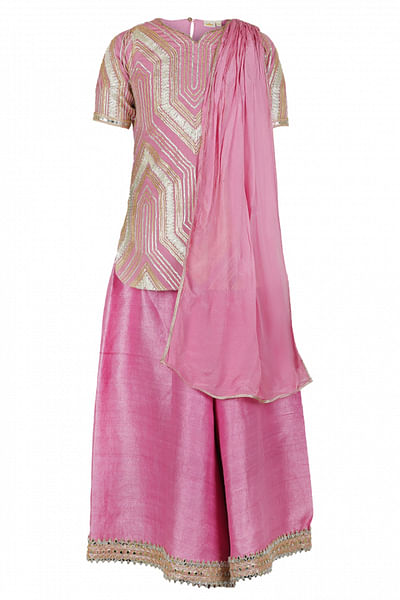 Purple gota work sharara set