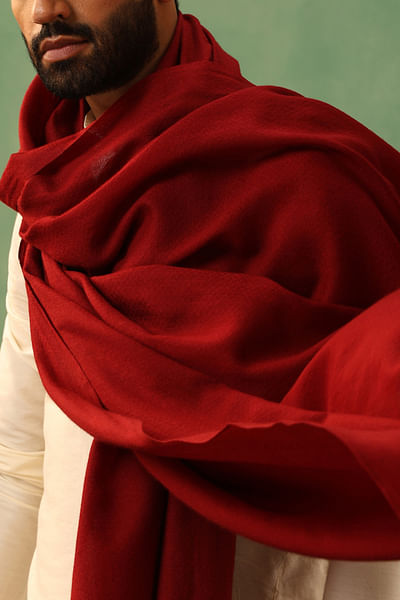 Red pashmina shawl