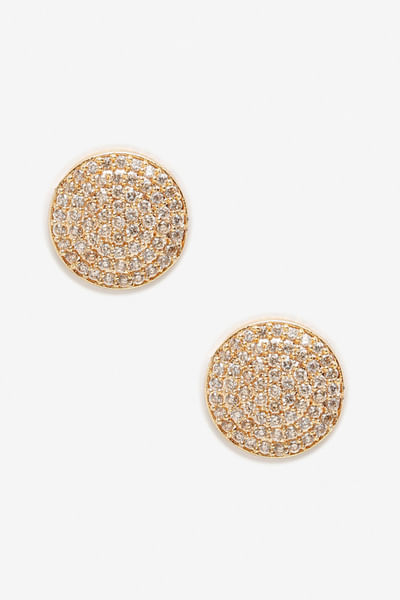 Rose gold round American diamond studs