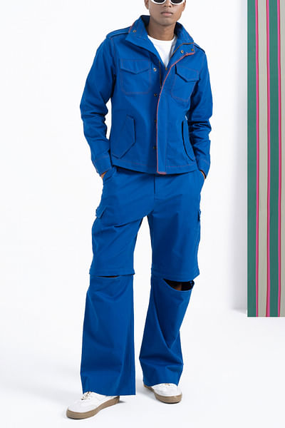 Royal blue cargo pant