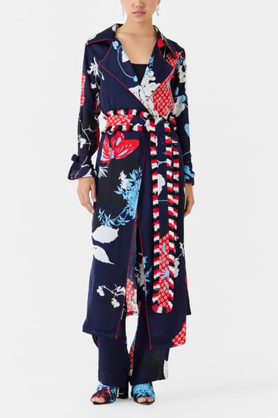 Royal blue ikigai print co-ords