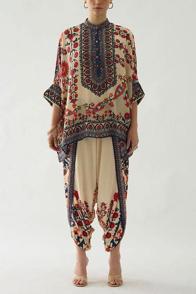 Rust artisanal print tunic