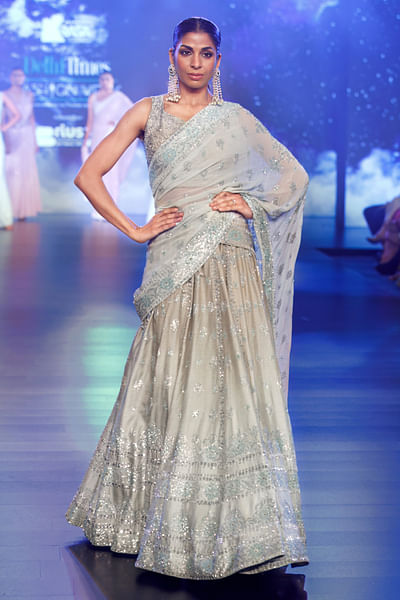 Salman and sage ombre shade lehenga set