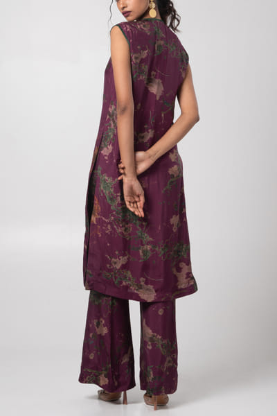Advait Sear artsy print habutai kurta set ADVJAN25D12590