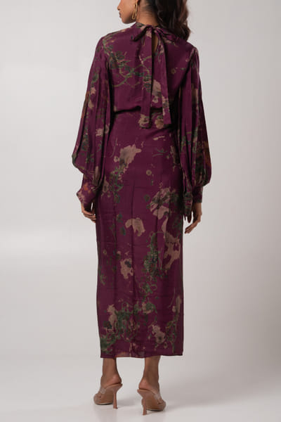 Advait Sear artsy print top and tie-up skirt ADVJAN25D12599