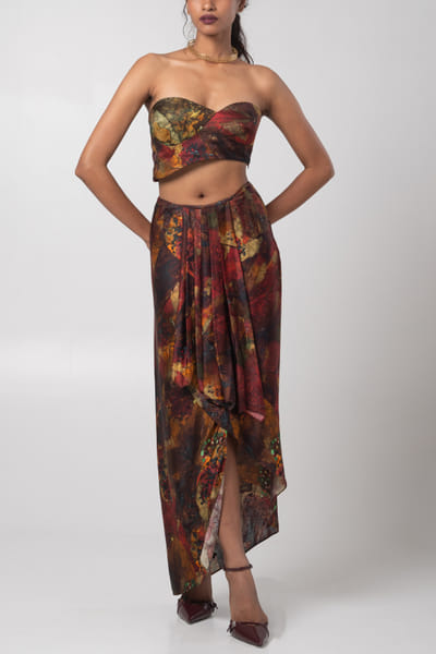Advait Sepia embroidered co-ord set ADVJAN25D12580
