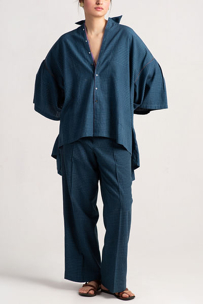Teal checkered trousers