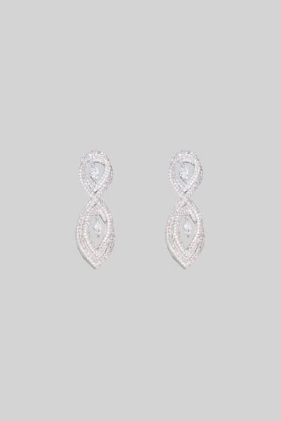 White American diamond studded earrings