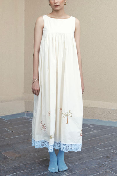 White embroidered dress