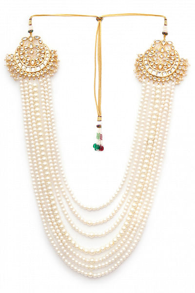 White layer kundan necklace