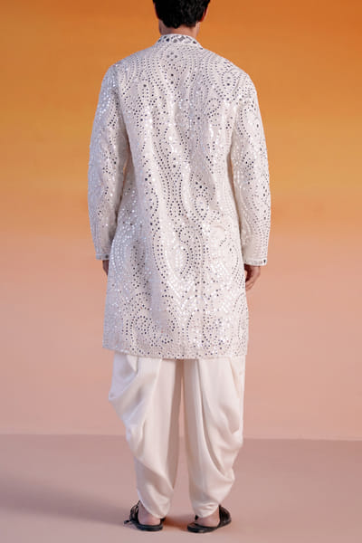 Twenty Nine White mirror embroidery kurta set TWNMAR24D106