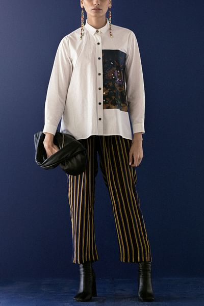White printed shirt