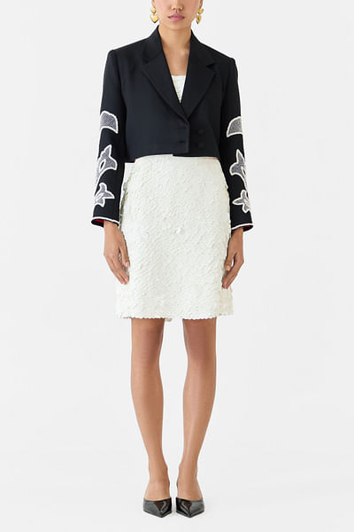 White sequins co-ords