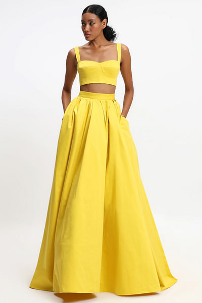 Yellow cotton skirt