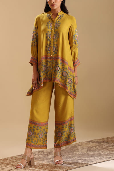 Soup by Sougat Paul Yellow floral applique co-ords SSPAUG2411
