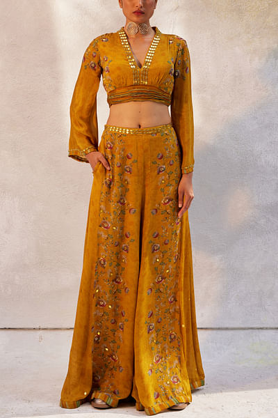 Yellow floral print co-ords