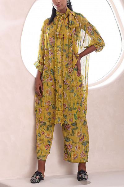 Yellow floral print co-ords