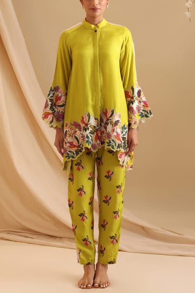 Soup by Sougat Paul Yellow floral print co-ords SSPAUG2430