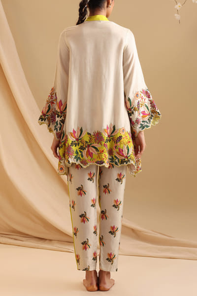 Soup by Sougat Paul Yellow floral print co-ords SSPAUG2430