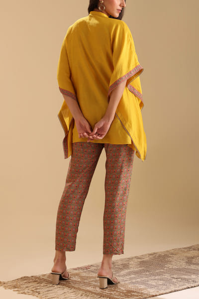Soup by Sougat Paul Yellow floral printed co-ords SSPAUG2409