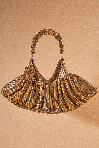 Antique gold chain mail draped bag