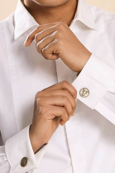 Antique gold imperial stag cufflinks