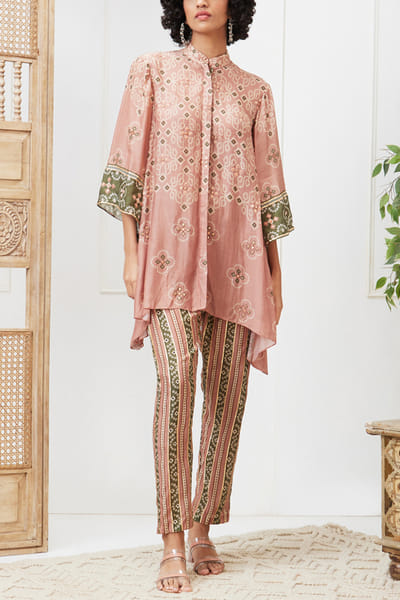 Soup by Sougat Paul Beige bandhani print co-ords SSPNOV23DP204