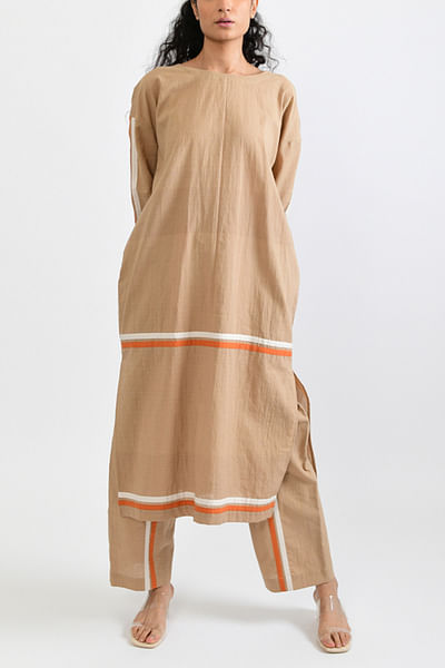 Beige handwoven co-ords