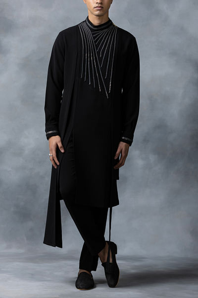 Black chain detailed kurta set