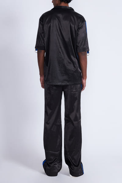 Advait Black contrast border shirt AVTJAN24D108