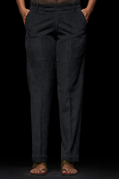 Black corduroy pants