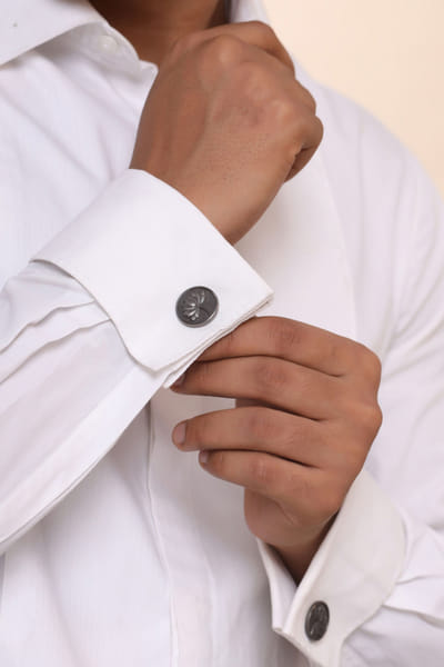 Black lotus cufflinks