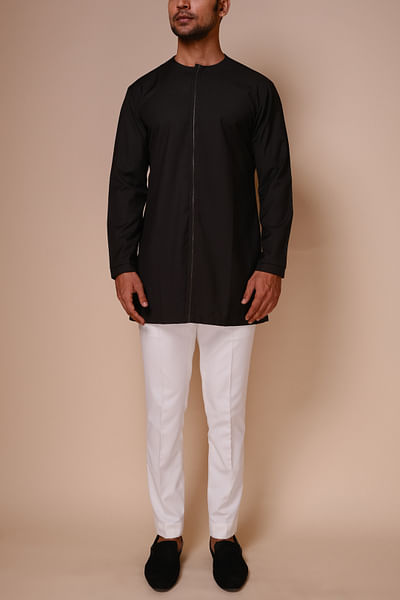 Black terry rayon kurta set
