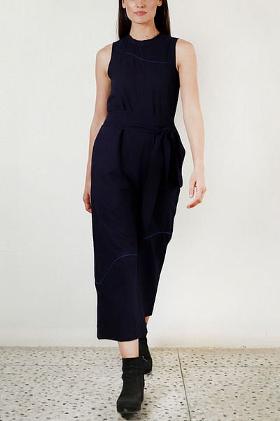 Blue cotton jumpsuit