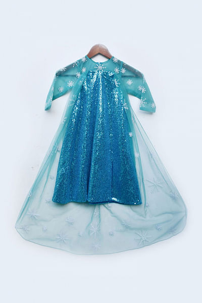 Blue Elsa inspired dress