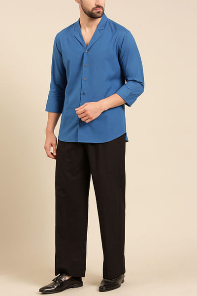 Blue malai cotton shirt