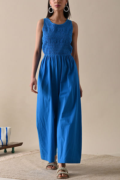 Blue organic cotton jumpsuit