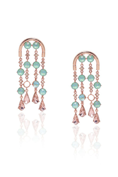 Blue Swarovski crystal danglers