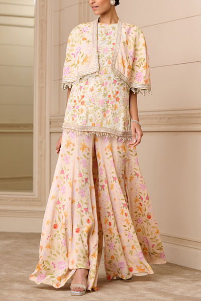 Blush printed sharara set