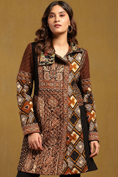 Brown embroidered jacket
