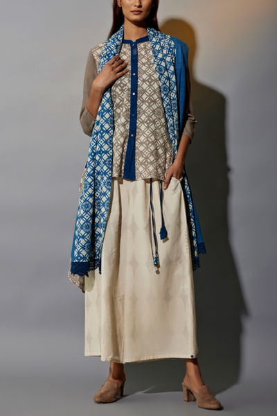 Brown hand block print co-ord set