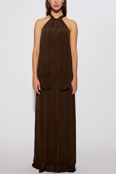 Brown maxi dress