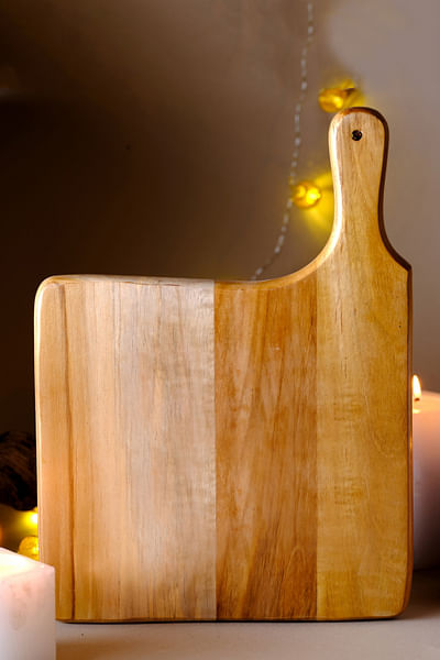 Brown wooden chopping board