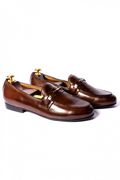 Burnt Brown leather loafers