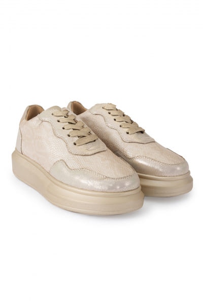 Champagne gold textured sneakers
