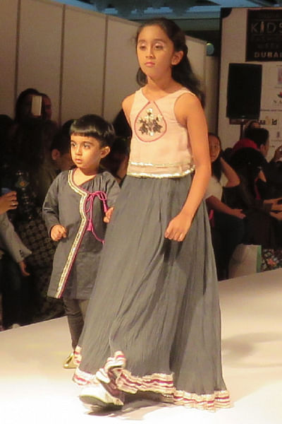 Charcoal black chanderi angrakha set