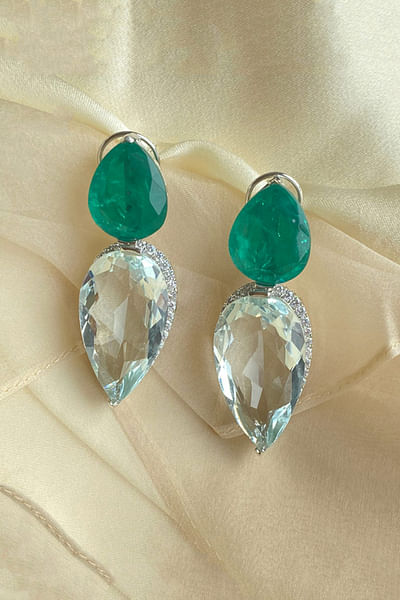 Crystal embellished cocktail earrings