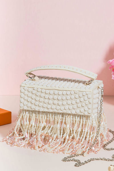 Floral embellished clutch