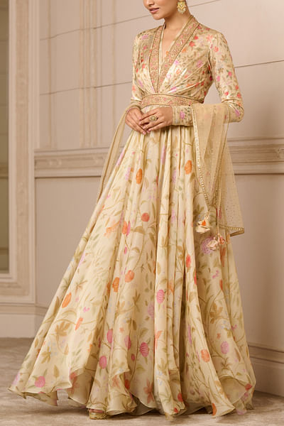 Floral printed anarkali set